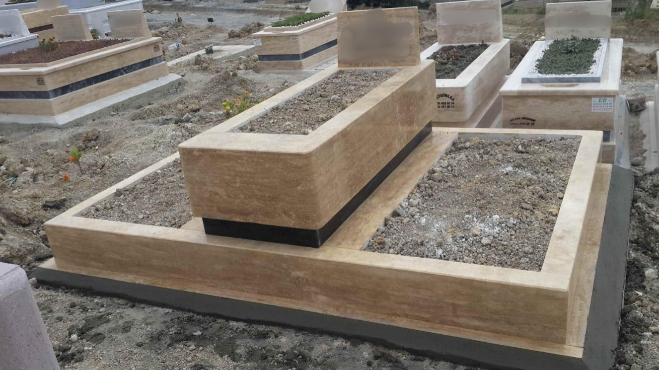 Lera Mermer Granit blok mezar modeli 4